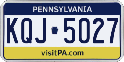 PA license plate KQJ5027