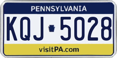 PA license plate KQJ5028
