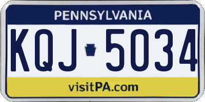 PA license plate KQJ5034