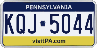 PA license plate KQJ5044