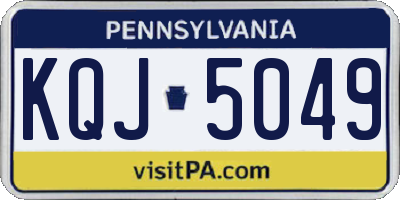 PA license plate KQJ5049