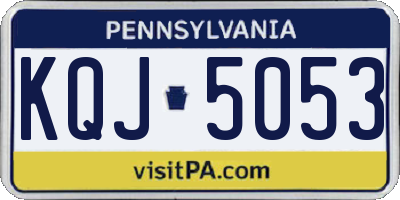 PA license plate KQJ5053