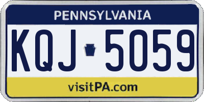 PA license plate KQJ5059