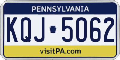 PA license plate KQJ5062