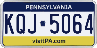 PA license plate KQJ5064