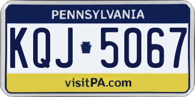 PA license plate KQJ5067