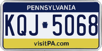 PA license plate KQJ5068