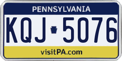 PA license plate KQJ5076