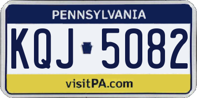 PA license plate KQJ5082