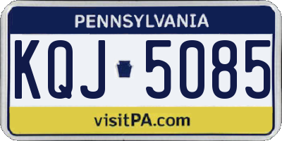 PA license plate KQJ5085