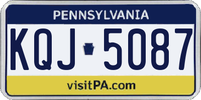PA license plate KQJ5087