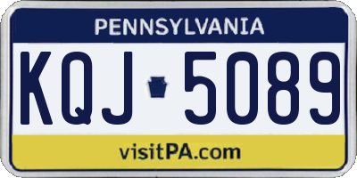 PA license plate KQJ5089