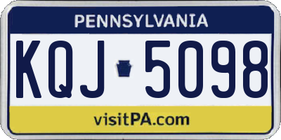 PA license plate KQJ5098