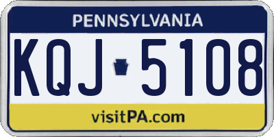 PA license plate KQJ5108