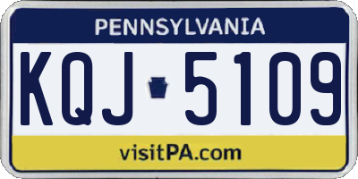 PA license plate KQJ5109