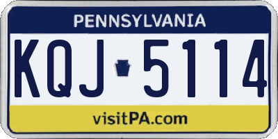 PA license plate KQJ5114