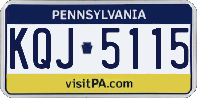 PA license plate KQJ5115