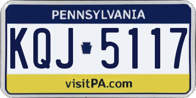 PA license plate KQJ5117