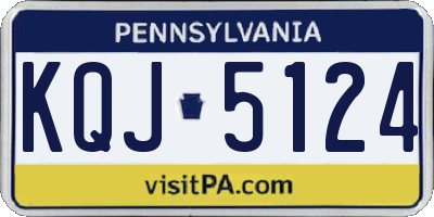 PA license plate KQJ5124