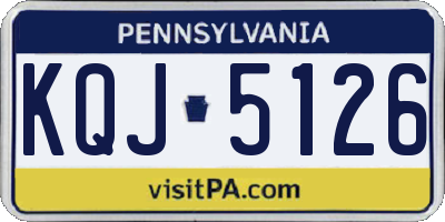 PA license plate KQJ5126