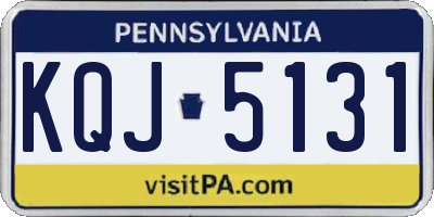 PA license plate KQJ5131