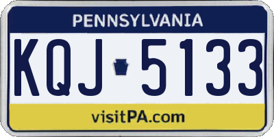 PA license plate KQJ5133