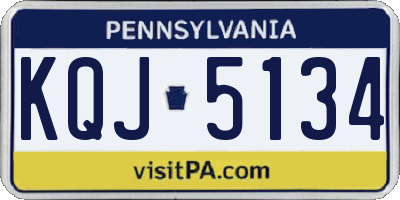 PA license plate KQJ5134
