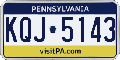 PA license plate KQJ5143