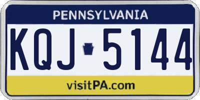 PA license plate KQJ5144