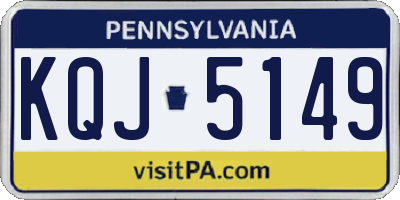PA license plate KQJ5149