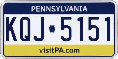 PA license plate KQJ5151