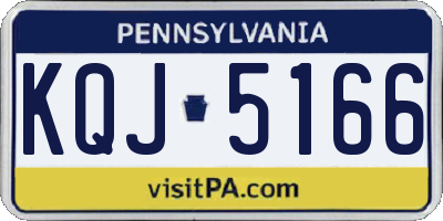 PA license plate KQJ5166