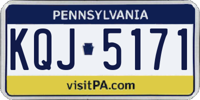 PA license plate KQJ5171
