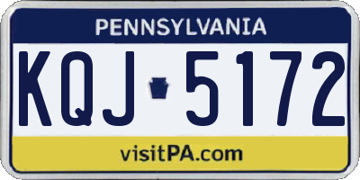 PA license plate KQJ5172