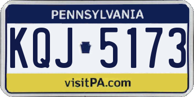 PA license plate KQJ5173