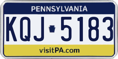 PA license plate KQJ5183