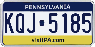 PA license plate KQJ5185