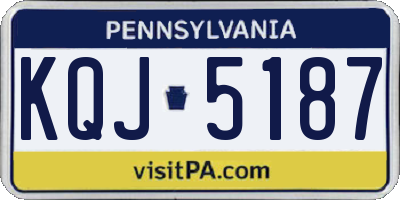 PA license plate KQJ5187