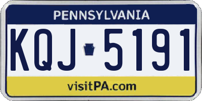 PA license plate KQJ5191