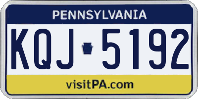 PA license plate KQJ5192