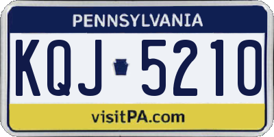 PA license plate KQJ5210