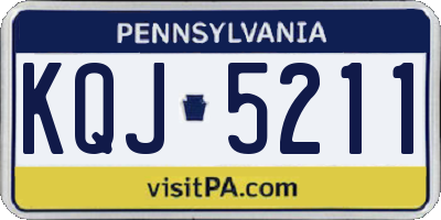 PA license plate KQJ5211