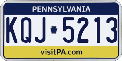 PA license plate KQJ5213
