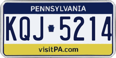 PA license plate KQJ5214