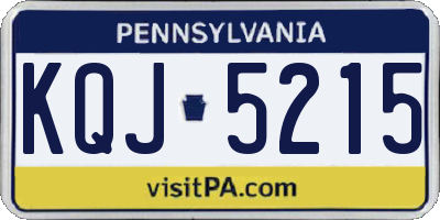 PA license plate KQJ5215