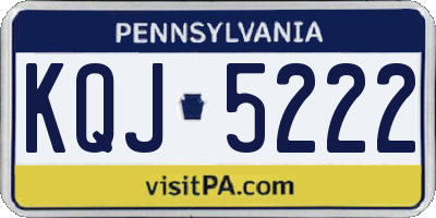 PA license plate KQJ5222
