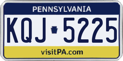 PA license plate KQJ5225
