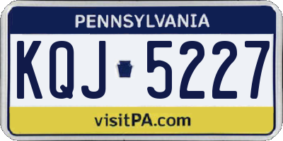 PA license plate KQJ5227