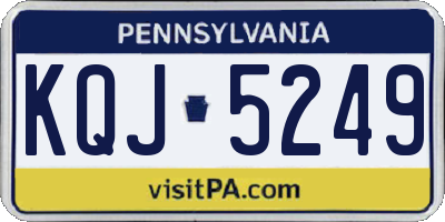 PA license plate KQJ5249