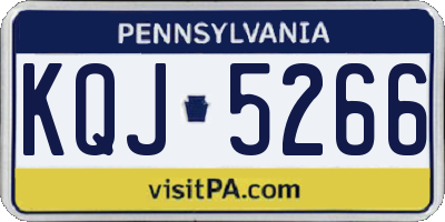 PA license plate KQJ5266